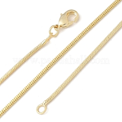 1.5mm Rack Plating Brass Snake Chain Necklaces for Women Men&nbsp;MAK-L044-13G