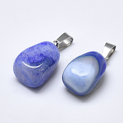 Natural Banded Agate/Striped Agate Pendants&nbsp;G-T122-20I