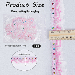 5Yards Polyester Lace Ribbon&nbsp;OCOR-GF0006-20B