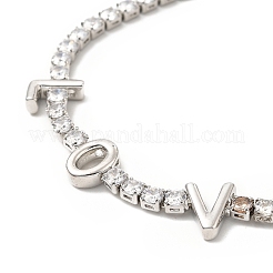 Cubic Zirconia Chain Bracelet&nbsp;BJEW-A132-25P
