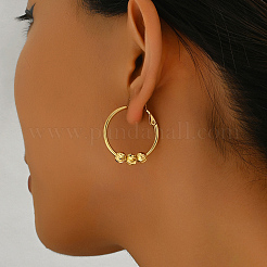 201 Stainless Steel Ball Hoop Earrings&nbsp;XK8123