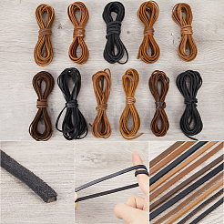 Flat Cowhide Leather Jewelry Cord&nbsp;LC-GF0001-10B-04