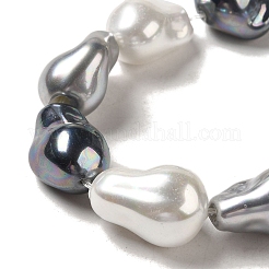 Electroplated Glass Imitation Pearl Beads Strands&nbsp;BSHE-M035-01A-03-1