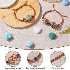 Adjustable Braided Nylon Cord Macrame Pouch Bracelet Making&nbsp;AJEW-SW00013-04