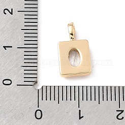 Brass Micro Pave Clear Cubic Zirconia Charms&nbsp;KK-N290-10G