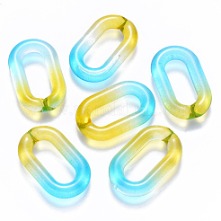 Two Tone Transparent Acrylic Linking Rings&nbsp;OACR-S036-006B-N02