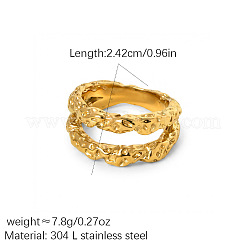 Double Layer 304 Stainless Steel Finger Rings&nbsp;WGBC9E1-01