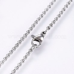 Non-Tarnish 304 Stainless Steel Rolo Chain Necklaces&nbsp;NJEW-F221-04P
