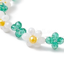 Flower Glass Beaded Bracelets for Women&nbsp;BJEW-TA00626