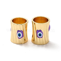 Brass Enamel Evil Eye Beads&nbsp;KK-P222-02G