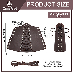 Adjustable PU Leather Cord Bracelet with Wax Cotton Cords&nbsp;AJEW-WH0248-456A