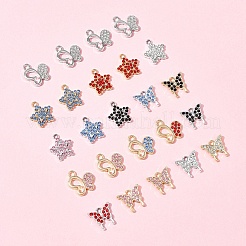 24Pcs 6 Styles Rack Plating Alloy Charms&nbsp;FIND-FS0003-09