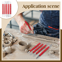 5Pcs 5 Styles 420 Stainless Steel Clay Sculpting Tool&nbsp;DIY-FG0008-16