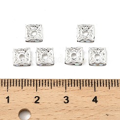 Brass Rhinestone Spacer Beads&nbsp;X-RSB072-02S