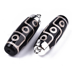 Tibetan Style 9-EyedZi Pendants&nbsp;G-T131-92A
