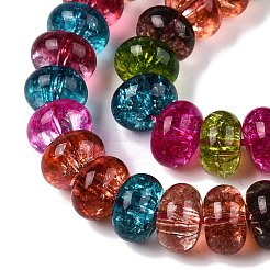 Baking Paint Transparent Glass Beads Strands&nbsp;DGLA-N005-12E
