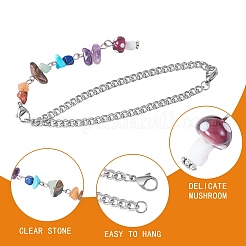 Gemstone Chip Pendant Decorations&nbsp;HJEW-SW00008-02