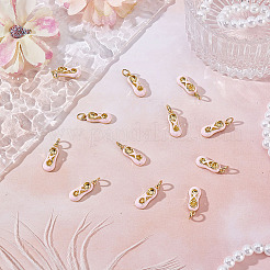 12Pcs Real 18K Gold Plated Brass Pendants&nbsp;KK-ME0003-21