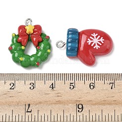 Christmas Theme Opaque Resin Pendants&nbsp;RESI-I344-03P