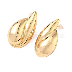 Brass Teardrop Stud Earrings&nbsp;EJEW-D337-05G