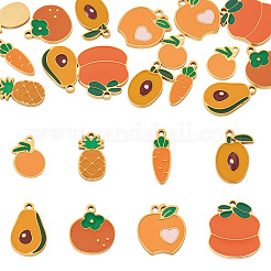 16Pcs 8 Styles 304 Stainless Steel Enamel Pendants&nbsp;STAS-TA0001-44
