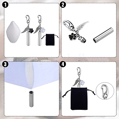 2Pcs Alloy Enamel Pendants Keychain&nbsp;HJEW-SW00012