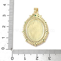 Brass Micro Pave Cubic Zirconia Pendants&nbsp;KK-Q068-40D-G