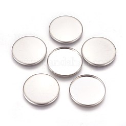 Non-Tarnish 304 Stainless Steel Plain Edge Bezel Cups&nbsp;X-STAS-E460-10P-25mm
