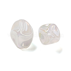 UV Plating Rainbow Iridescent Acrylic Beads&nbsp;PACR-M002-07
