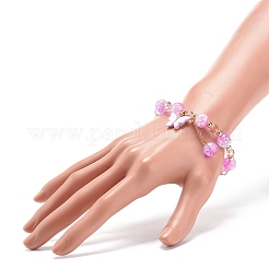 Bling Acrylic & Glass Beaded Stretch Bracelet&nbsp;BJEW-JB08540