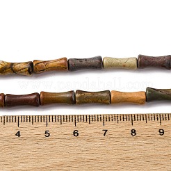 Natural Polychrome Jasper/Picasso Stone/Picasso Jasper Beads Strands&nbsp;G-L624-G04-12x5mm