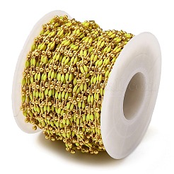 Brass Enamel Link Chains&nbsp;CHC-L050-07G-09