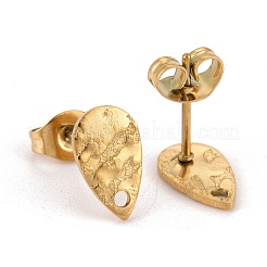 Ion Plating(IP) 304 Stainless Steel Stud Earring Findings&nbsp;STAS-O119-28G