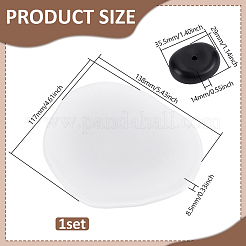 1Pc Oval Ceramic Incense Burner Holder&nbsp;AJEW-ME0003-93A