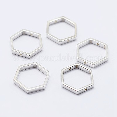 925 Sterling Silver Bead Frames&nbsp;STER-F036-12S-11x10-1