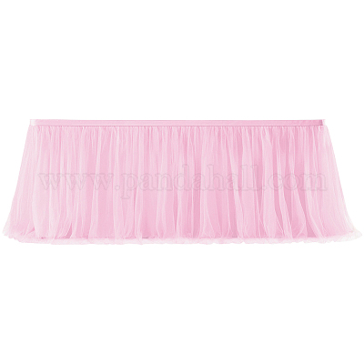 Polyester Table Skirt&nbsp;AJEW-WH20019-110A-1