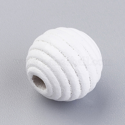 Natural Maple Wood Beehive Beads&nbsp;WOOD-Q030-48C-1