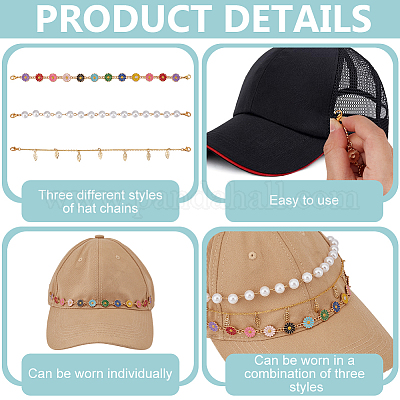 Wholesale 3Pcs Alloy Enamel & Plastic & Brass Baseball Cap Chain ...