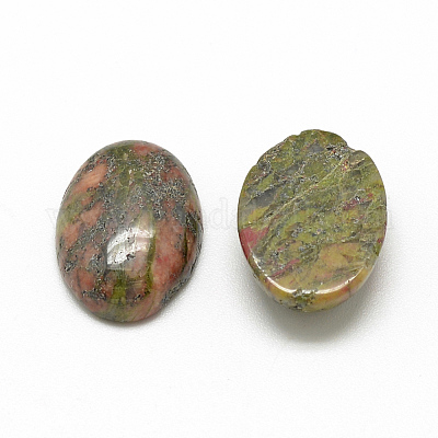 Natural Unakite Cabochons&nbsp;G-R415-13x18-36-1