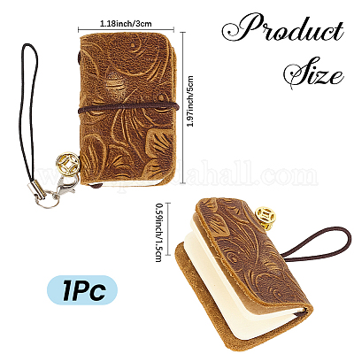 Cowhide Mini Notebook&nbsp;AJEW-CL0005-43A-1