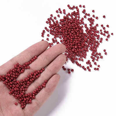Baking Paint Glass Seed Beads&nbsp;SEED-S001-K14-1