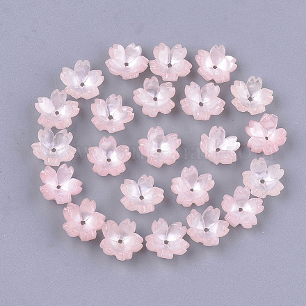 Cellulose Acetate(Resin) Bead Caps X-KK-S161-03B-1