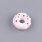 Resin Cabochons, Donut, Imitation Food, Pink, 13x5mm