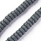 Natural Lava Rock Beads Strands, Dyed, Flat Round/Disc, Dark Slate Gray, 8~8.5x3~4mm, Hole: 2mm, about 54~60 pcs/Strand, 7.87 inch(20 cm)