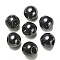 Opaque Acrylic Beads, Round Ball Bead, Suzumaru Beads, Top Drilled, Black, 19x19x19mm, Hole: 3mm