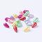 ABS Plastic Imitation Pearl, Teardrop, Mixed Color, 10x6mm, Hole: 1mm