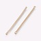 Brass Bar Links, Golden, 40x1mm, Hole: 1mm