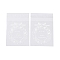 Christmas Theme Plastic Bakeware Bag, with Self-adhesive, for Chocolate, Candy, Cookies, Square, White, 130x100x0.2mm, about 100pcs/bag