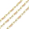 Rack Plating Brass Dapped Chains, with Enamel, with Spool, Soldered Lead Free & Cadmium Free, Real 18K Gold Plated, Sandy Brown, 4x2x1mm