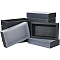 Rectangle Kraft Paper Box, for Tea Leaf, Stocking, with Matte Style PVC Cover, Black, 16x9.2x3.2cm